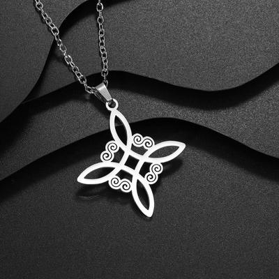 Moda para Hombre Simple Creativo Diseño Calado Arte Nudo Celta Colgante Hip Hop Personalidad Collar Regalo Joyería