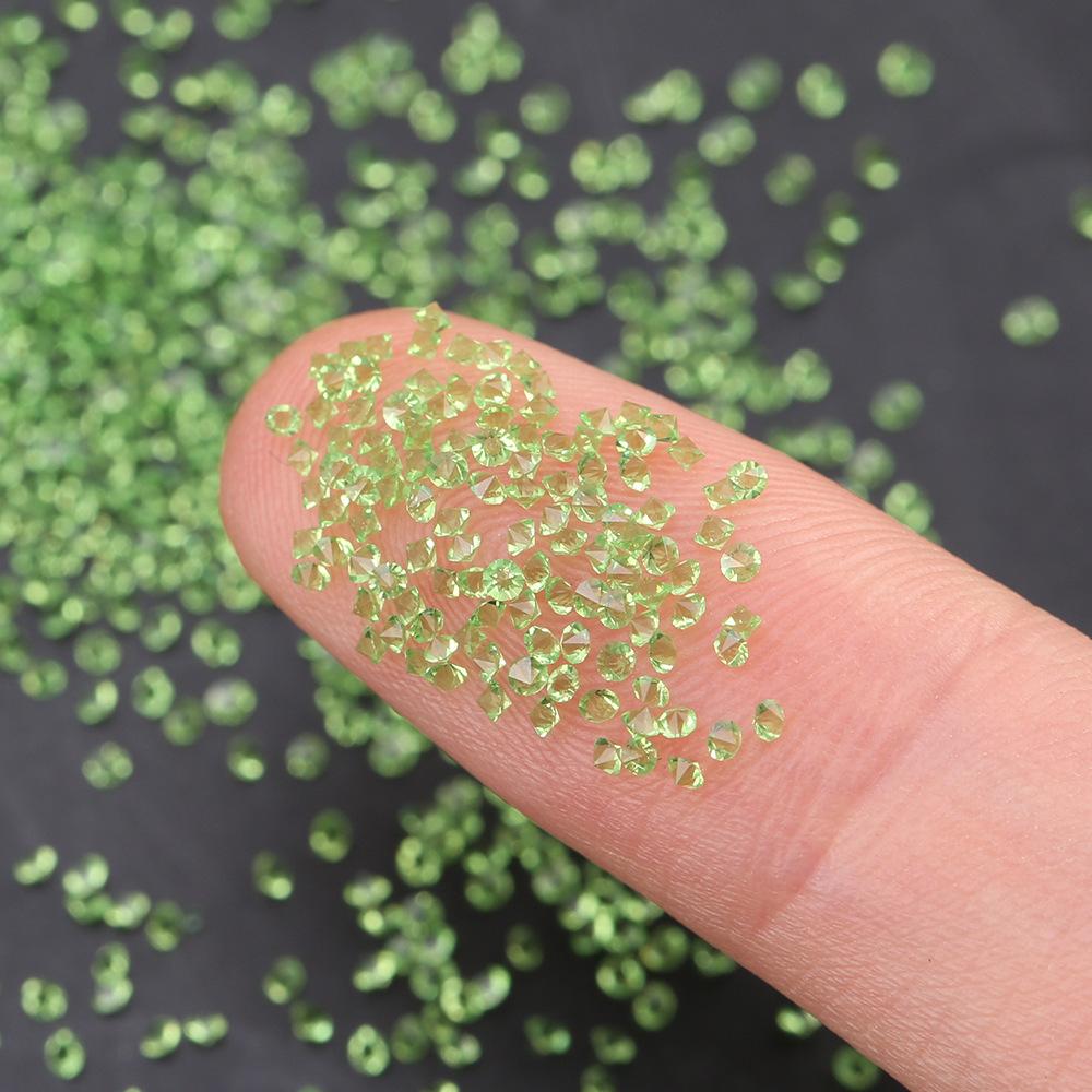 

Хрустальное стекло, микро-алмаз для дизайна ногтей, блестящие 11-цветные стразы с острым дном, аксессуары для украшения ногтей 1.3-1.5mm