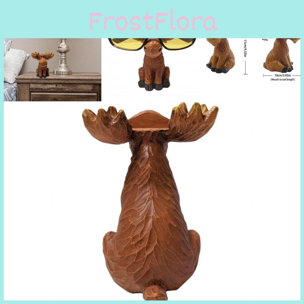 Unique Figurine Moose Phone Glasses Stand For Desk Home Office Storage Table