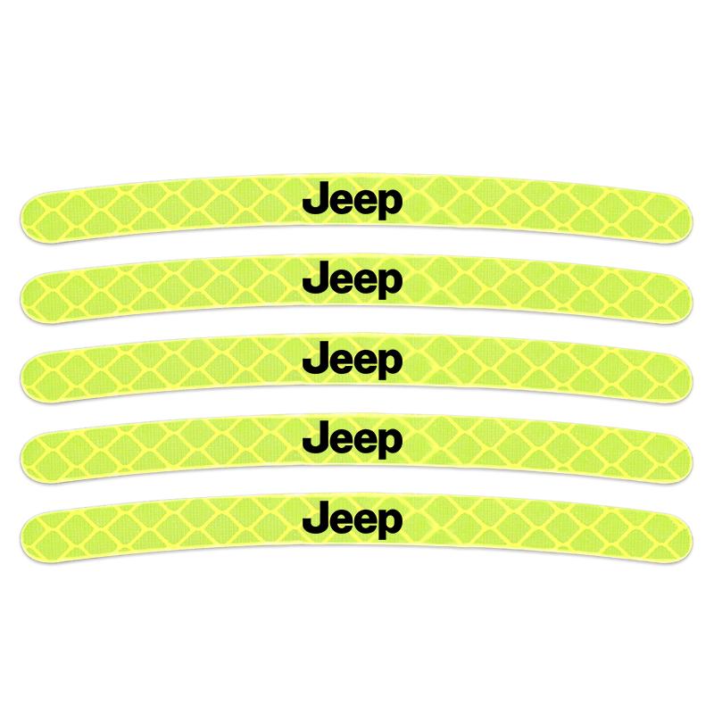 Cup Holders 20PCS Car Wheel Hub Reflective Sticker Safety Warning Decals For Jeep Wrangler JL JK Renegade Grand Compass Gladiato