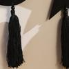 2pcs/set Black Moon Star Tassel Wooden Craft Pendant Minimalist Home Bedroom Wall Suspension Decoration