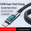 240W High-Speed Type-C Charging Cable with Digital Display for Apple, Huawei, Vivo, Oppo, Xiaomi Laptops