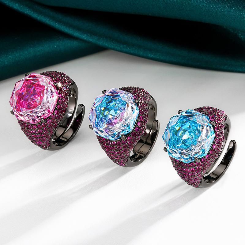 Luxury Zirconia Rings for Women 2025 New Fashion Ring Ladys Wedding Party Jewelry Accessories