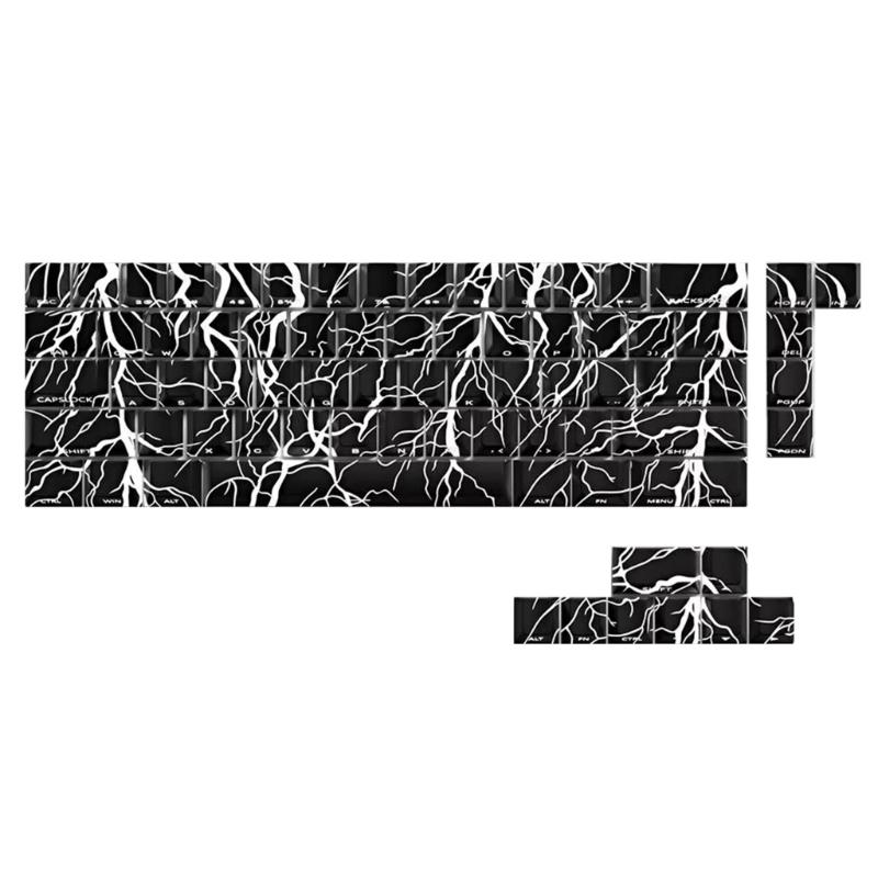 64/74Key Side Print Translucents Keycaps Original Profile Sublimations Backlit Keycap for Mechanical Keyboards