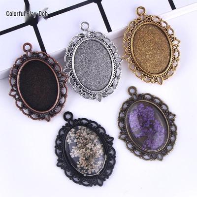 Patch de Verre Base Pierre Ovale Plateau à Bijoux DIY Résine UV
