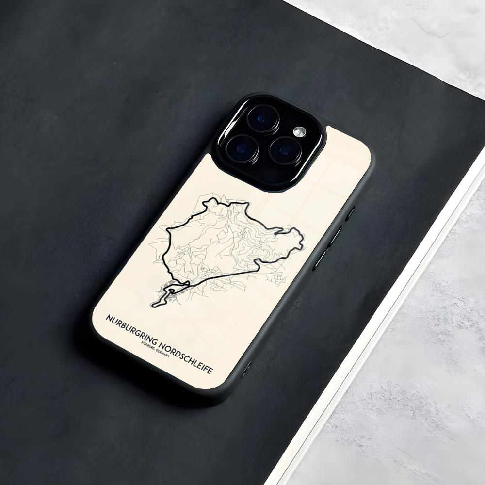 

N-Nurburgrings Runway Germany Phone Case For IPhone 17 Pro Max 16 15 14 13 11 Pro Max Plus Glass Phone Case iPhone 13