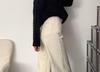 Women's Plus Size White Micro Flare Jeans, Loose Fit for Autumn 2025