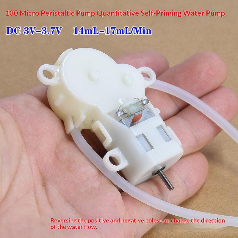 Dc3.7V-5V 17Ml/Min Small 130 Motor Peristaltic Dosing Pump Micro Self-Priming Suction Liquid Water Pump Reverseable Direction