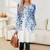 Women's Long Sleeve Dress Fall Casual T Shirt Loose Fit Pleated Front Dresses With Pockets