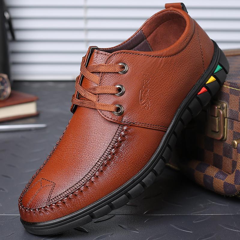 

мужская обувь деловая кожаная обувь мужская модная тенденция повседневная обувь на шнуровке zapatos de hombre мужская обувь повседневная мужская обувь 10 коричневый