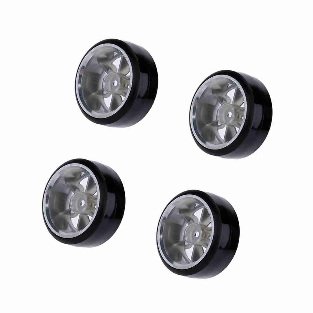 4Pcs/Set 1/10 Drift Car Tires Hard Tyre Replacement for TRX HSP Tamiya HPI Kyosho On-Road Drifting Car
