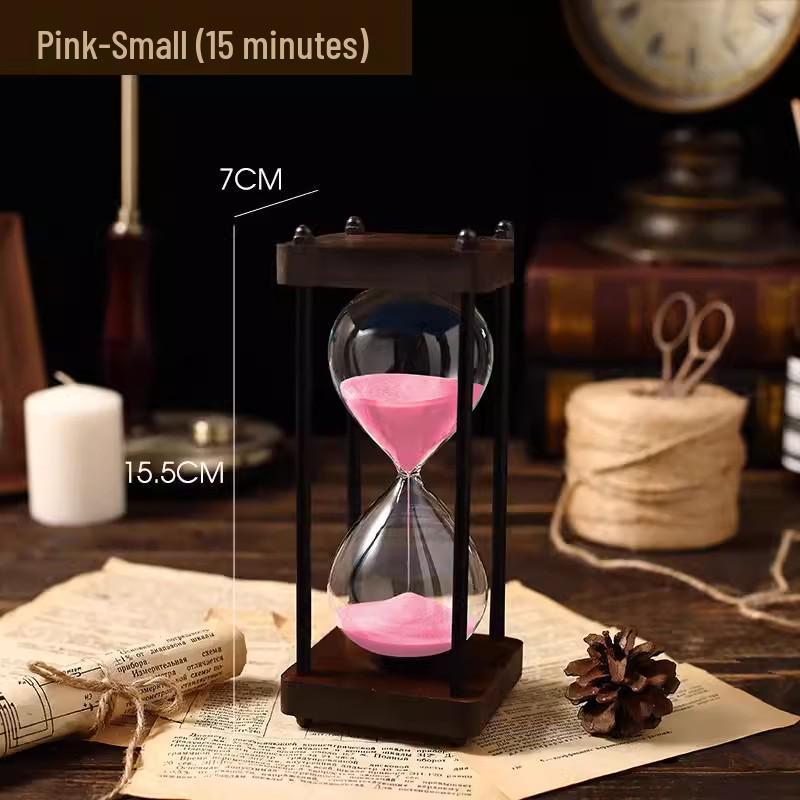 Retro kreativní přesýpací hodiny – ozdoba pro děti – 30/60 minut, design s tekutým pískem proti pádu