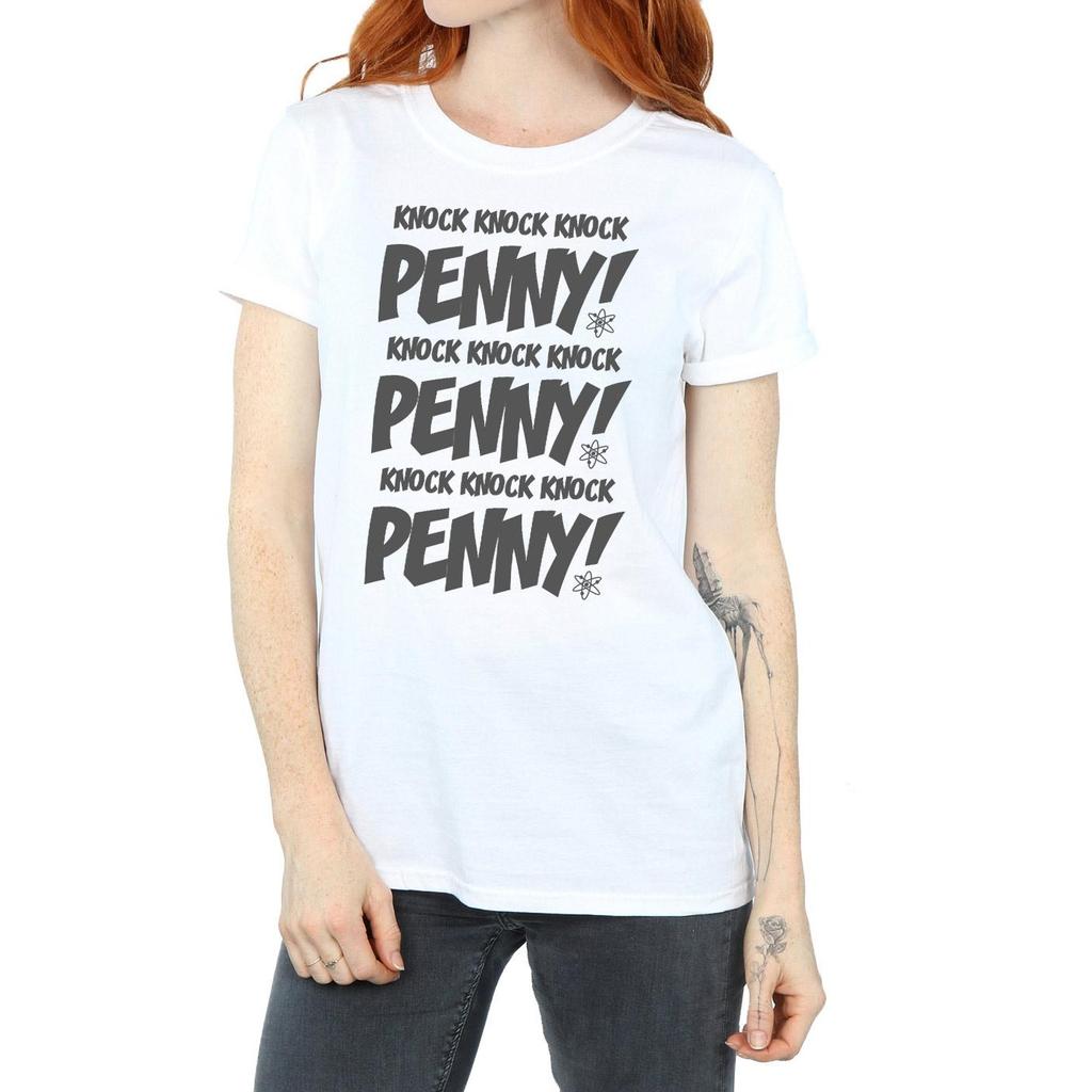 The Big Bang Theory Womens/Ladies Knock Knock Penny Cotton Boyfriend T-Shirt
