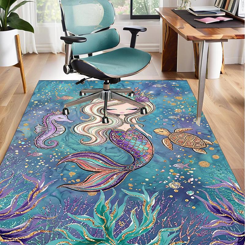 Dreamy Fairy Tale World Office Rug Chair Mat, Entryway Carpet, Suitable for Front Door, Bedroom, Living Room, Desk, Holiday Gift