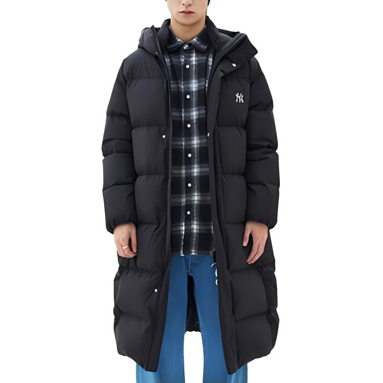 MLB New York Yankees Down Jackets Unisex Black Hooded Thickened Quilted Down Jacket 3ADJB1836-50BKS