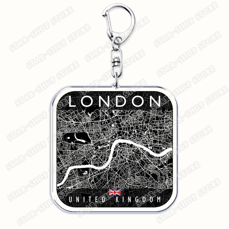 Amo Londra Regno Unito Portachiavi Accessori Borsa UK Inghilterra Britannico Big Ben Portachiavi Gioielli Fan Amici Regali