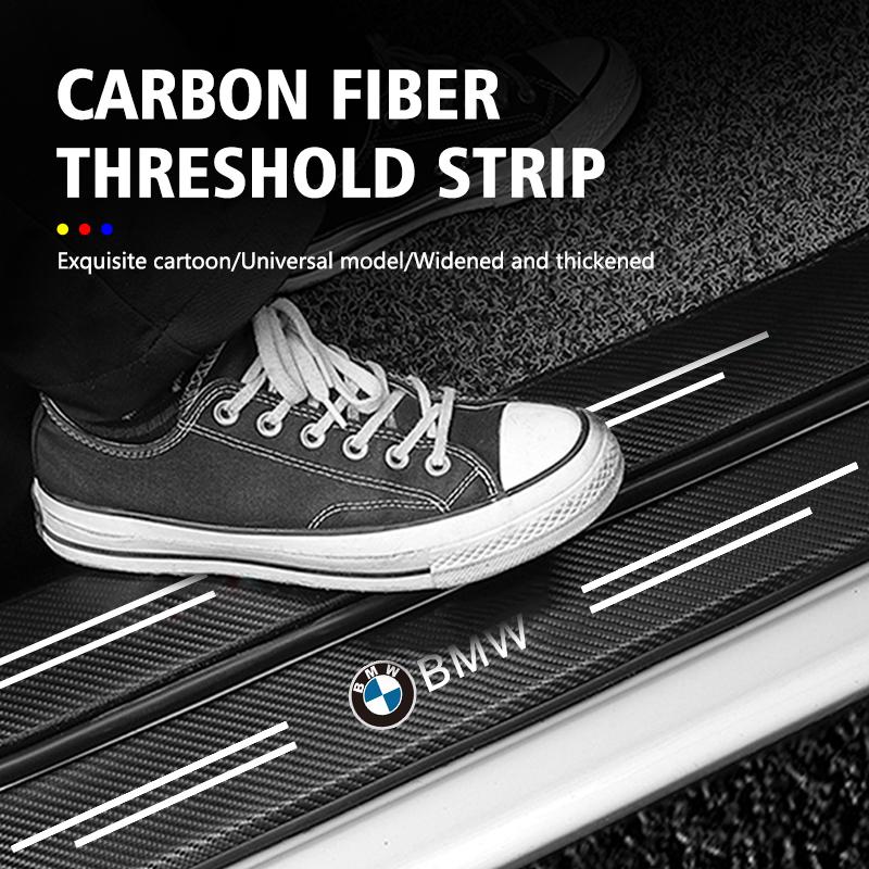 Car Door Carbon Fiber Sill Protector Stickers Trunk Threshold Anti Scratch For BMW X3 X5 M5 M3 E46 E90 E60 F10 E39 F30 E36 G30