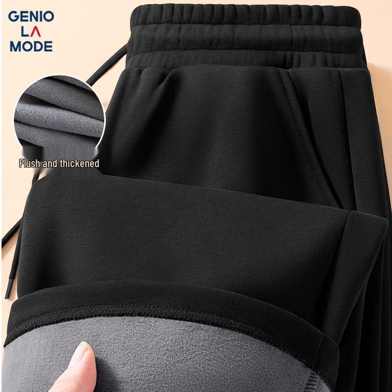 

GENIOLAMODE Men s Winter Fleece-Lined Straight Leg Casual Pants 3XL