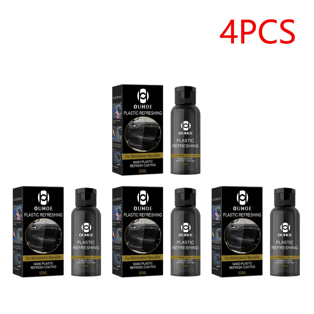 5pcs OUHOE Cars Plastic Refreshing Coating Kit 30/50ML Waterproof Automotive Plastic Parts Refurbish Plastic Restorer Agent