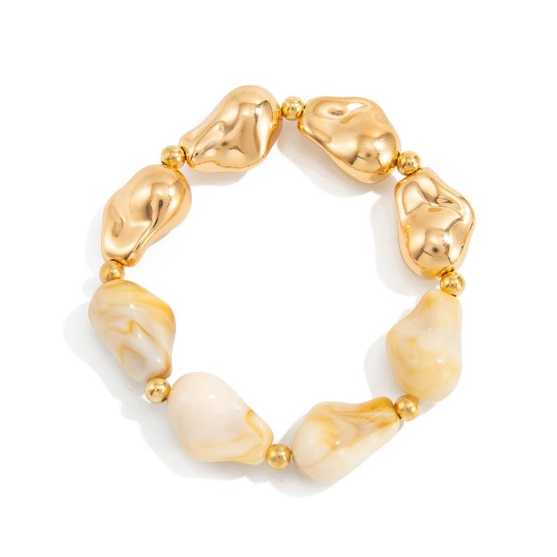 Stylish Resin Elastic Bracelet With Unique Irregular Designs for Women Fashion Accessories