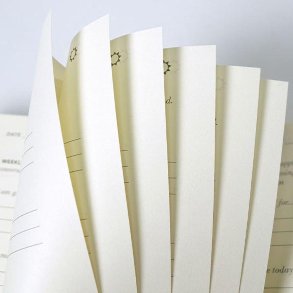 A5 Paper Daily Notebook Ribbon Bookmark Schedule Notebook Gratitude Journal Notebook  Reflection