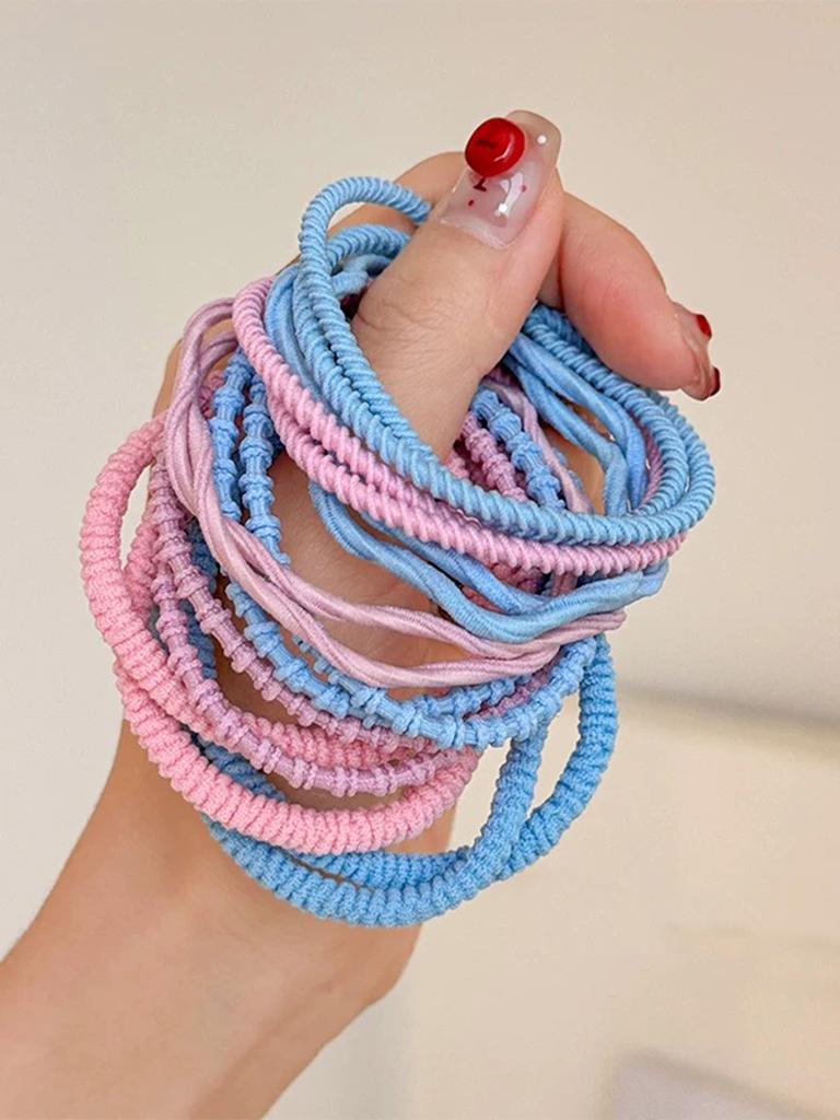 4Pcs Assorted Colors, 2MM Rubber Bands for Hair, Pain-Free Hair Accessories for Girls, Made for Long-Lasting Braids, Ponytails