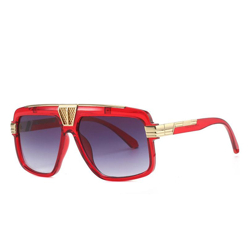 Steampunk Flat Top Square Sunglasses Women For Men  Popular Sun Glasses Vintage Luxury Brand Designer Punk Oversized Shades