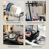 Storage Rack Two-Tier Dish Drying Rack Large Capacity Easy To Install Rust-Resistant Kitchen Countertop Utensil Dish Rack with Drain