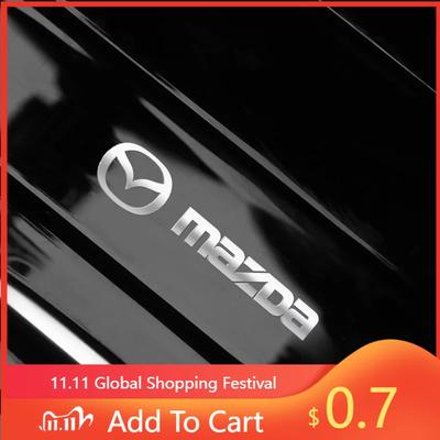 2025 Hot Car Metal Emblem Wiper Stickers Reflective Decor Decals for Mazda 2 Mazda 3 MS Mazda 6 CX-5 CX3 Accessories