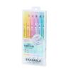 6pcs Erasable Highlighters Pastel Markers Dual Tip Fluorescent Pen for Art Drawing Doodling Marking School Office Stationery