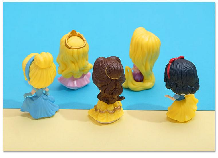 Set of 6 Adorable PVC Anime Princess Figurines for Desktop Decoration