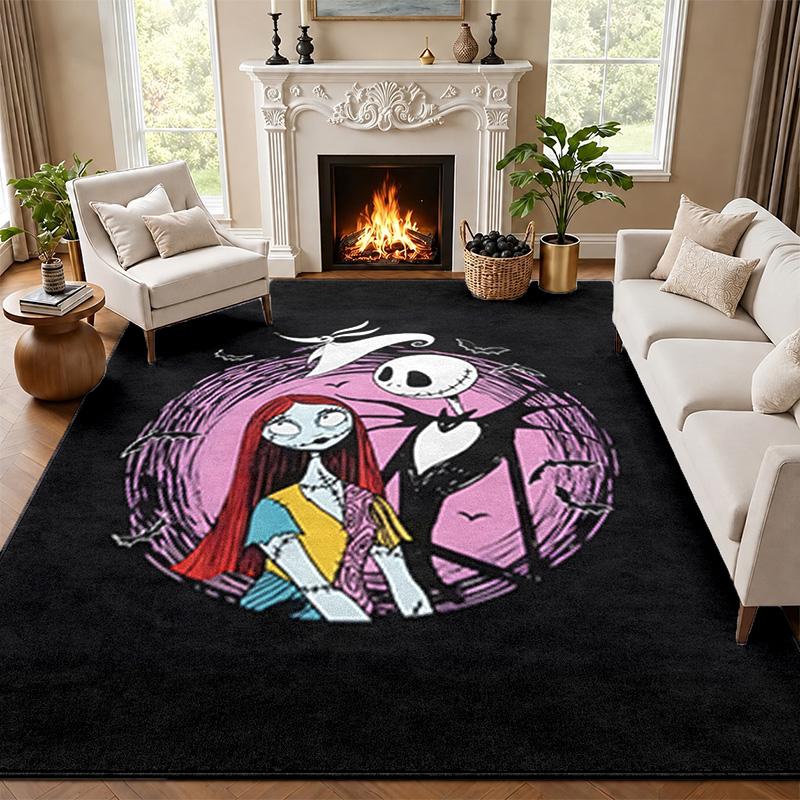 Jack with sally Carpet Door Mat for Living Room or Bedroom Protective Mat Under Chair Office Decoration Christmas Gift Birthday Present