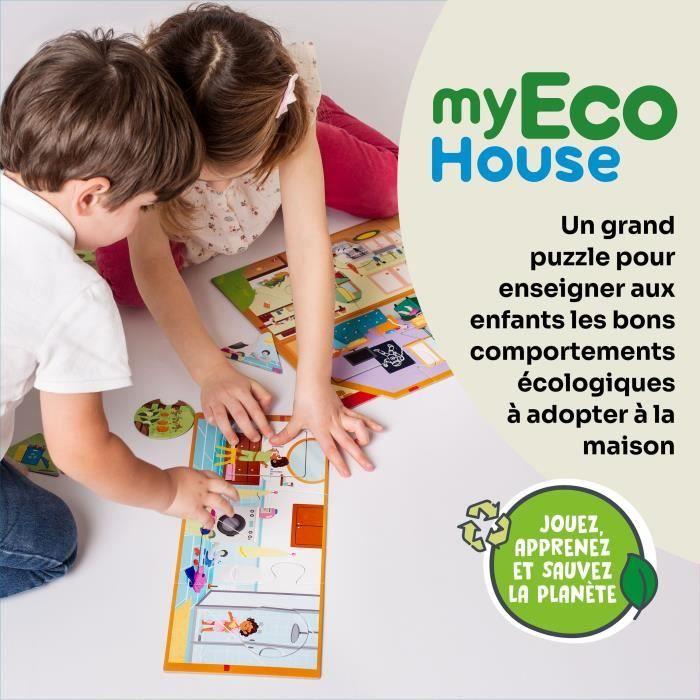 Jeux éducatifs - GEOMAG - My Eco House - Méthode Montessori - Construction maison - Sensibilisation à l'environnement