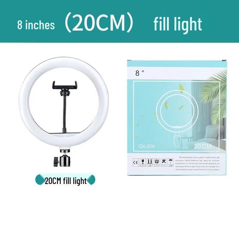 8-Inch Desktop Ring Light with 10-Inch Mobile Phone Holder for Live Streaming and Beauty Photography