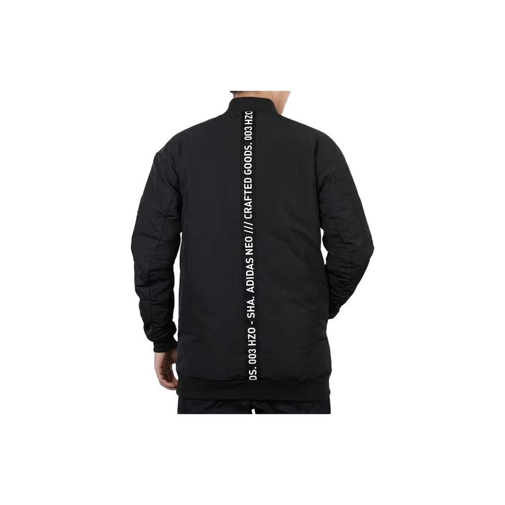 Adidas Casual Sports Stand Collar Down Jacket Winter Men Outerwear Black DU2395