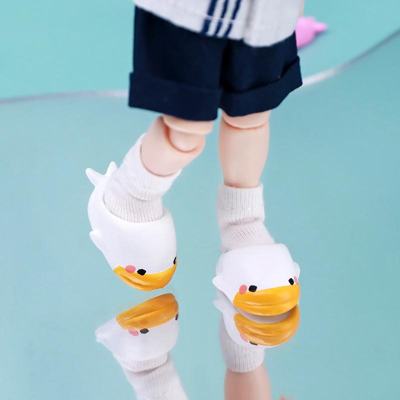 Pair Doll Duck Color Slippers Cute Accessories Bjd Shoes Decoration Detachable Material OB11 PVC 1 of 1/12 Entertaining Play Safe Kid Friendly Fun