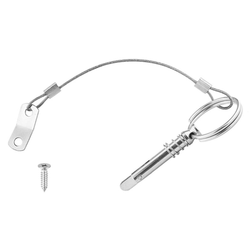 Quick Release Pin for Boat Bimini Top Deck Hinge with Lanyard Drop Cam Spring
