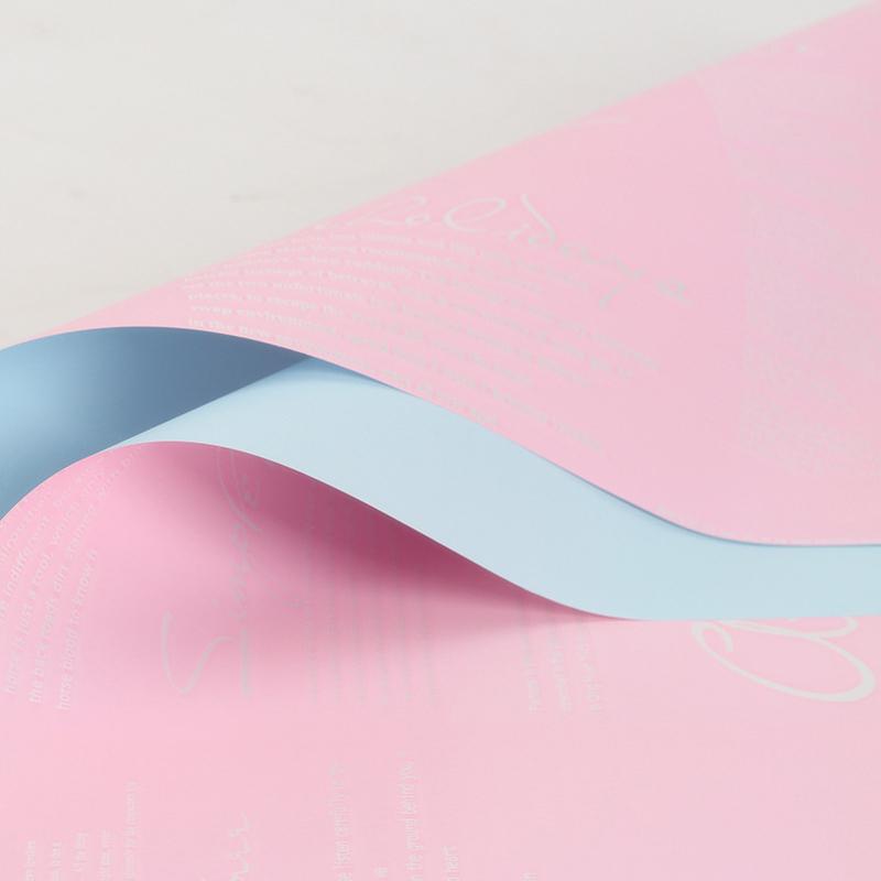 20Pcs Waterproof Floral Wrapping Paper Double Sided Elegant Letter Printed Bouquet Packing Material Bouquet Wrapping Paper