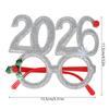 2026 Digital Funny Christmas Glasses Frame for New Year Eve Party Decoration Supplies Creative Photo Booth Prop Kids Gift Favors