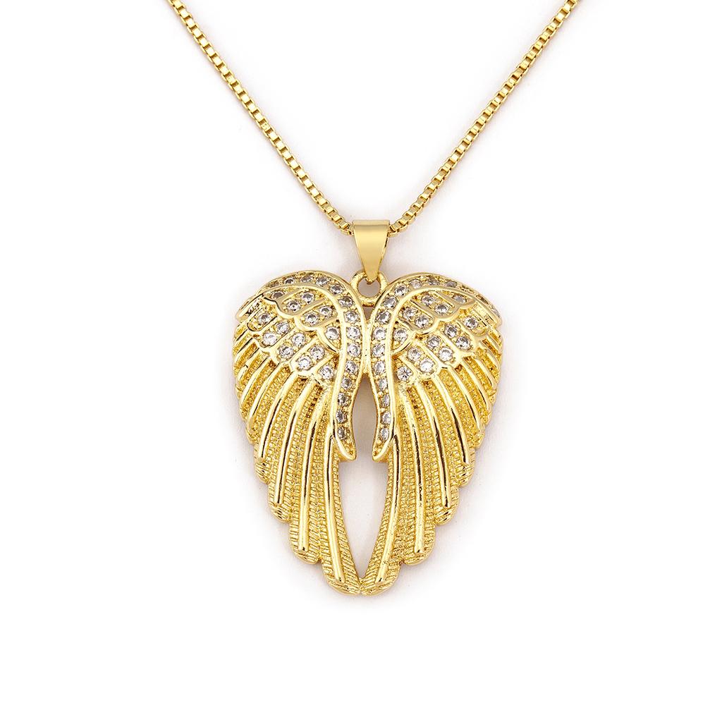 Nidin Hot Sale Eagle/Wing/Feather Shape Personality Pendant Necklace For Female Male Hip-Hop Style Clavicle Chain Jewelry Gifts