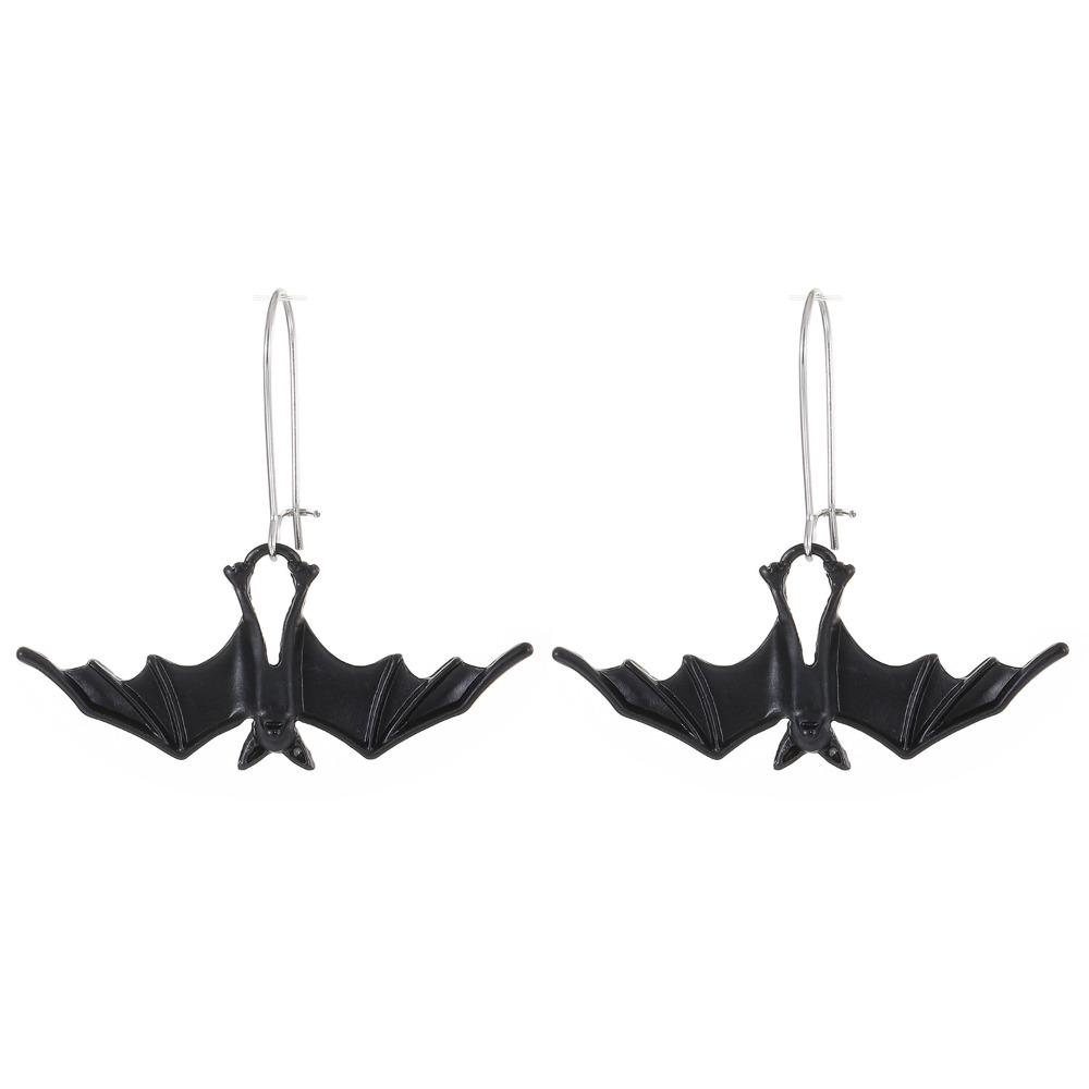 Retro Bat Earrings Creative Simulated Animal Pendant Gothic Decor Halloween Earrings  Festival