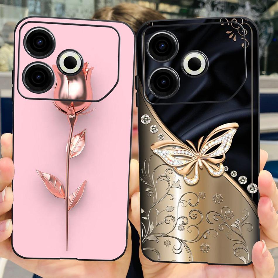 For Tecno Pova 6 Neo Phone Case Pova6 Neo 4G 2024 Elegant Printing Soft Silicone TPU Cases