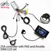 E-cykel 25A/30A Borstlös Motorstyrenhet 24V 36V 48V 350W-1000W och S966/ SW900 LCD Med PAS Gasreglagekit för E-skoter rapir