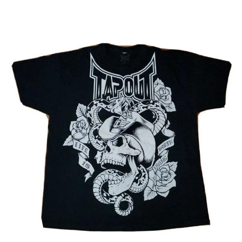 

European and American men s summer Gothic skull letter print comfortable and breathable round neck T-shirt outdoor street top 6XL