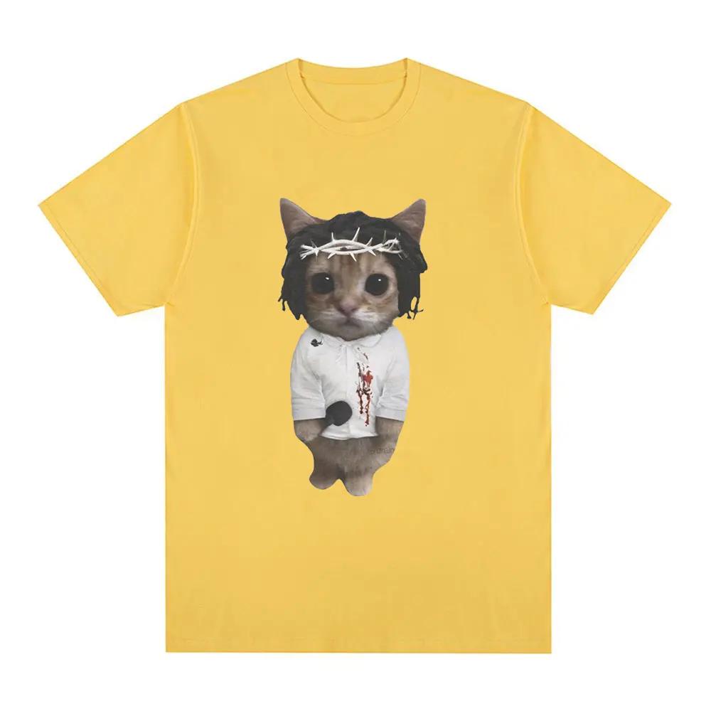 

Забавная футболка Kendrick Lamar Kitty Cat Enthusiast, женская модная футболка с коротким рукавом, повседневная футболка большого размера, уличная одежда 4XL