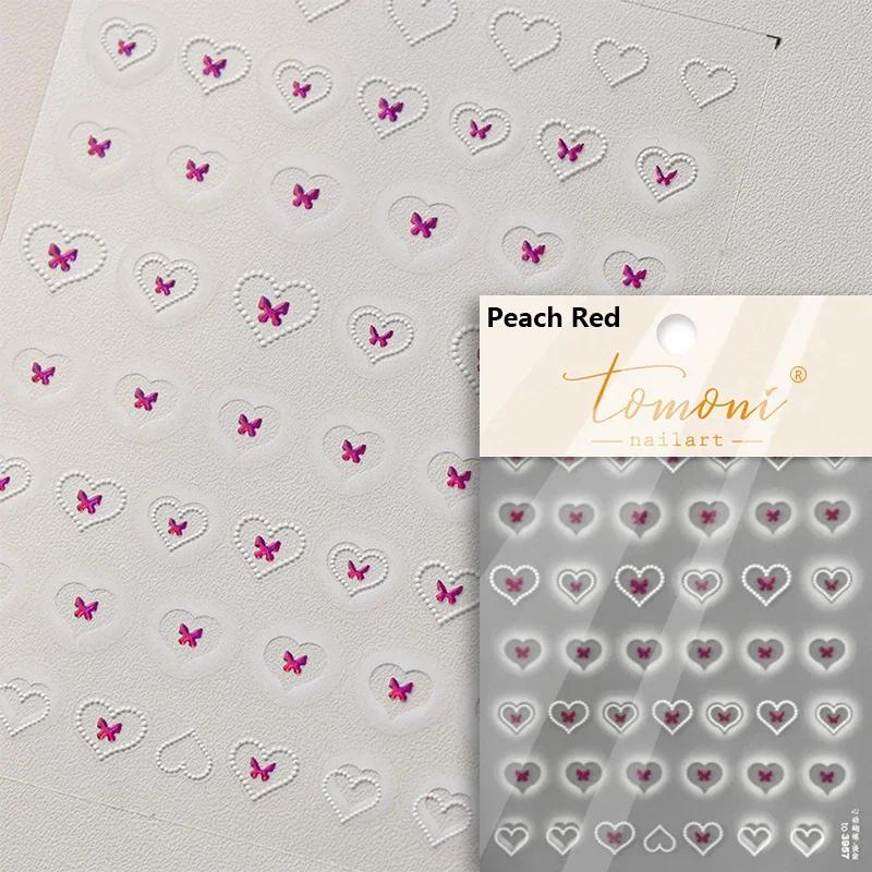 Colored Crystal Star Love Shiny Silver Hollowed Smudging Rainbow Flower Jelly Embossed Nail Art Stickers Manicure Decals