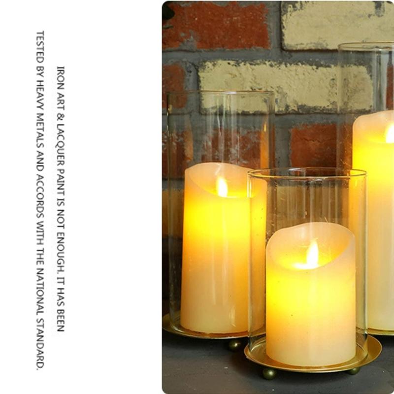 Black Golden Iron Candle Holders for Pillar Candle and Incenses Cones for Weddings and Home Decoration