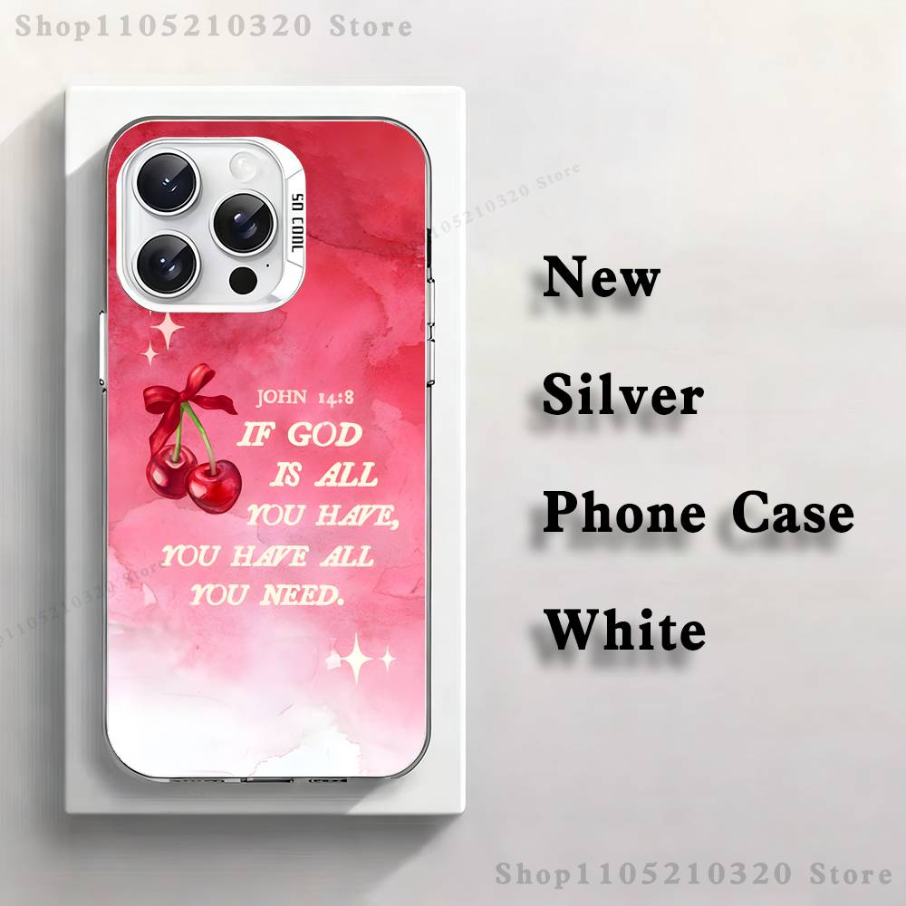 

Bible Verse Christian Phone Case For iPhone 17,16,15,14,13,12,11,Pro,XS,Max,Plus,Mini,SE4,E white Matte Shockproof Cover iPhone15plus