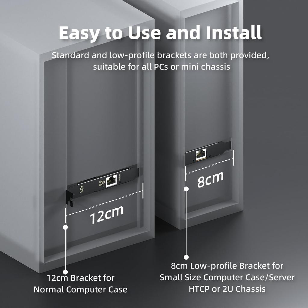 XikeStor PCIe Network Card with Intel Network Adapter NIC PCIe X1 PCI Express Gigabit Ethernet Card for Windows Linux Kernel VMware 2.5Gb I226-V Chip,