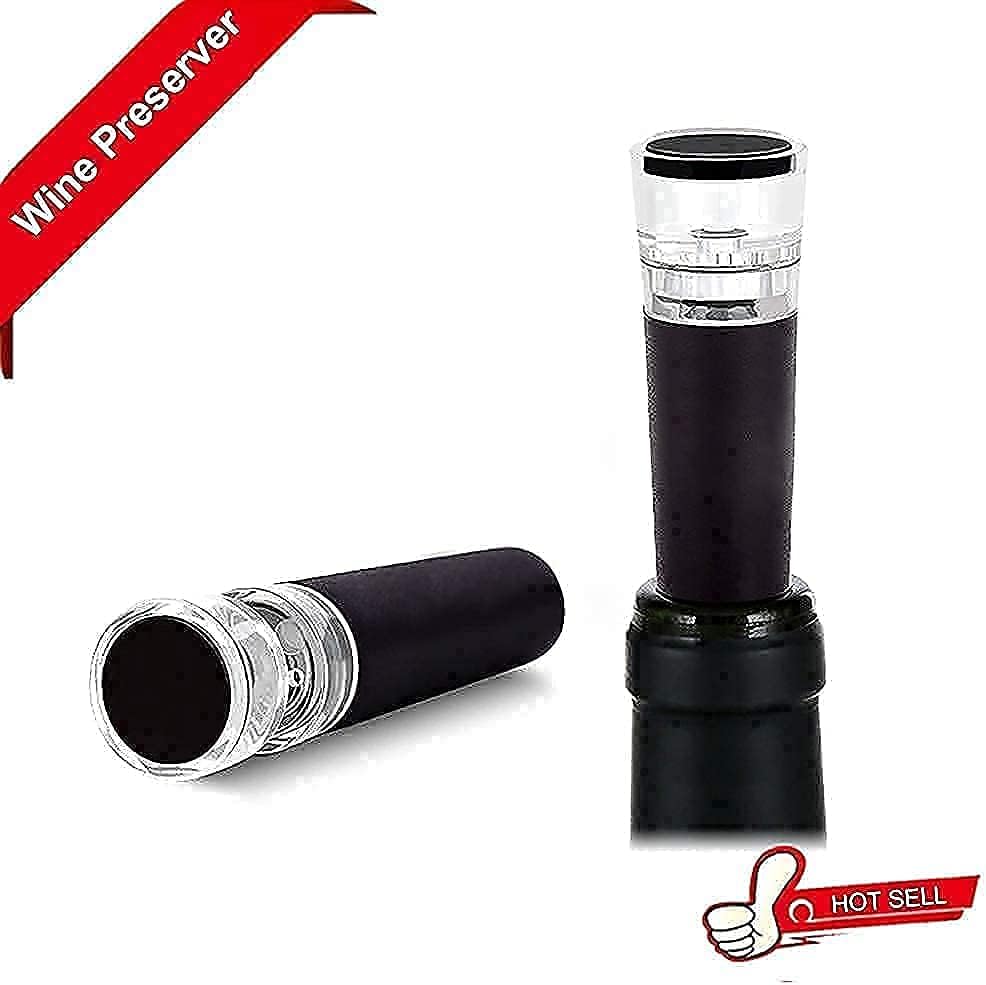 Vaccum Wine Bottle Stopper Fresh Wine  Aerator Wine Bottle Foil Cutter Wine Opener  In Box for Wine Accessories Home Bar Tools